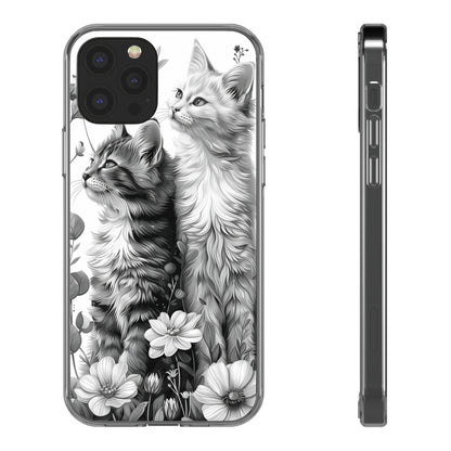 Kittens and Flowers | Clear iPhone Case / Samsung Case