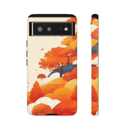 Orange Retro Landscape iPhone Case / Samsung Case