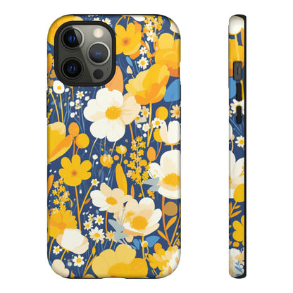 Wildflower Abstract Retro 70s iPhone Case / Samsung Case