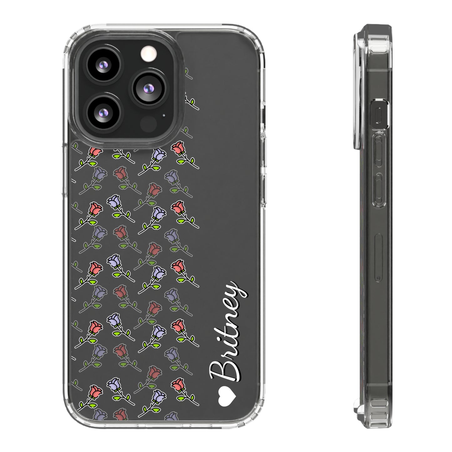 Custom Light Floral Pattern | Clear iPhone Case / Samsung Case