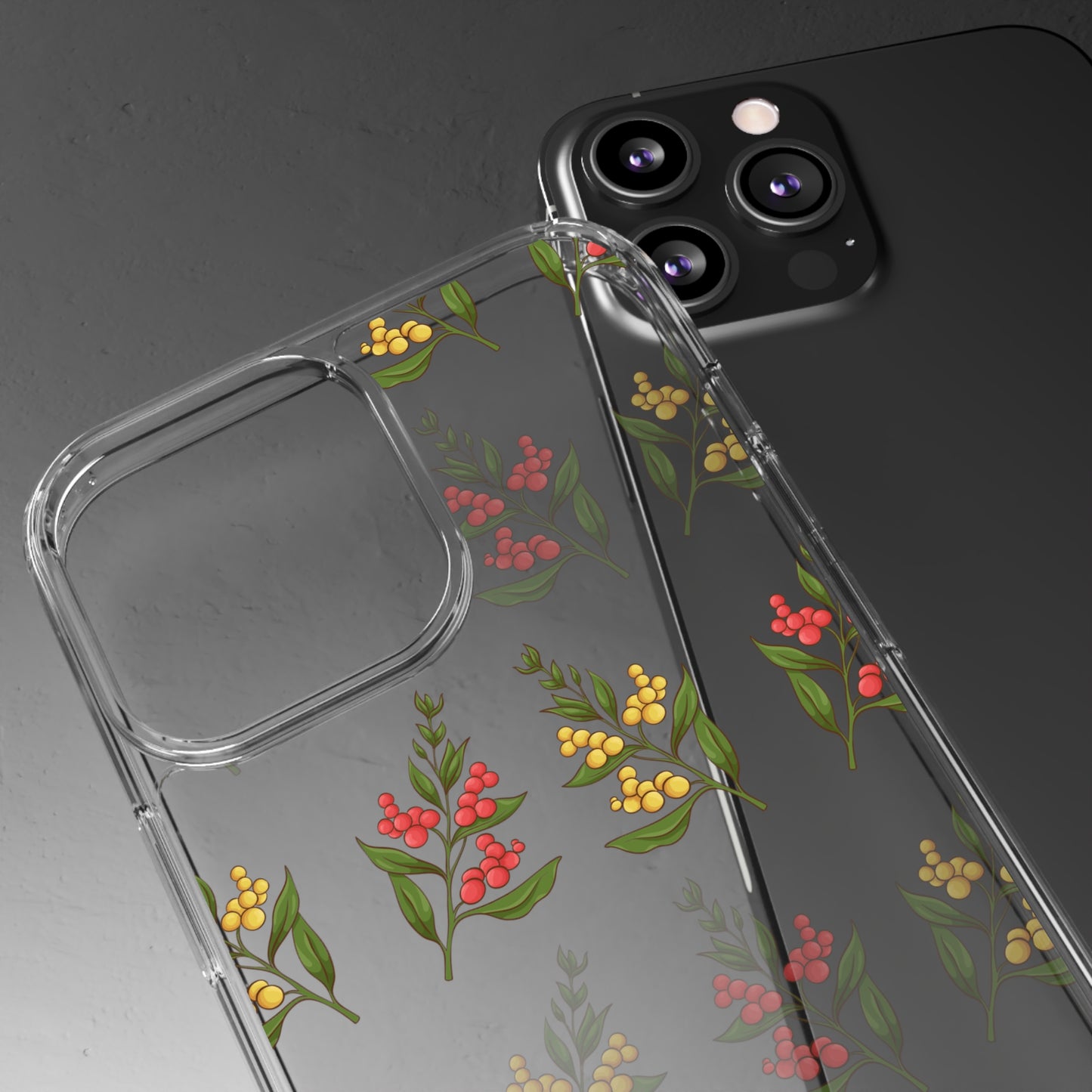 Spring Flower Pattern | Clear iPhone Case / Samsung Case