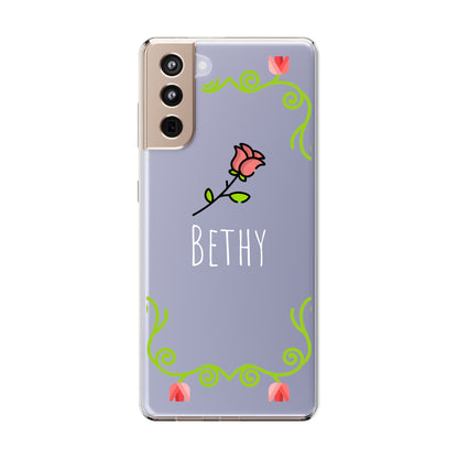 Custom Rose Floral Vines | Clear iPhone Case / Samsung Case