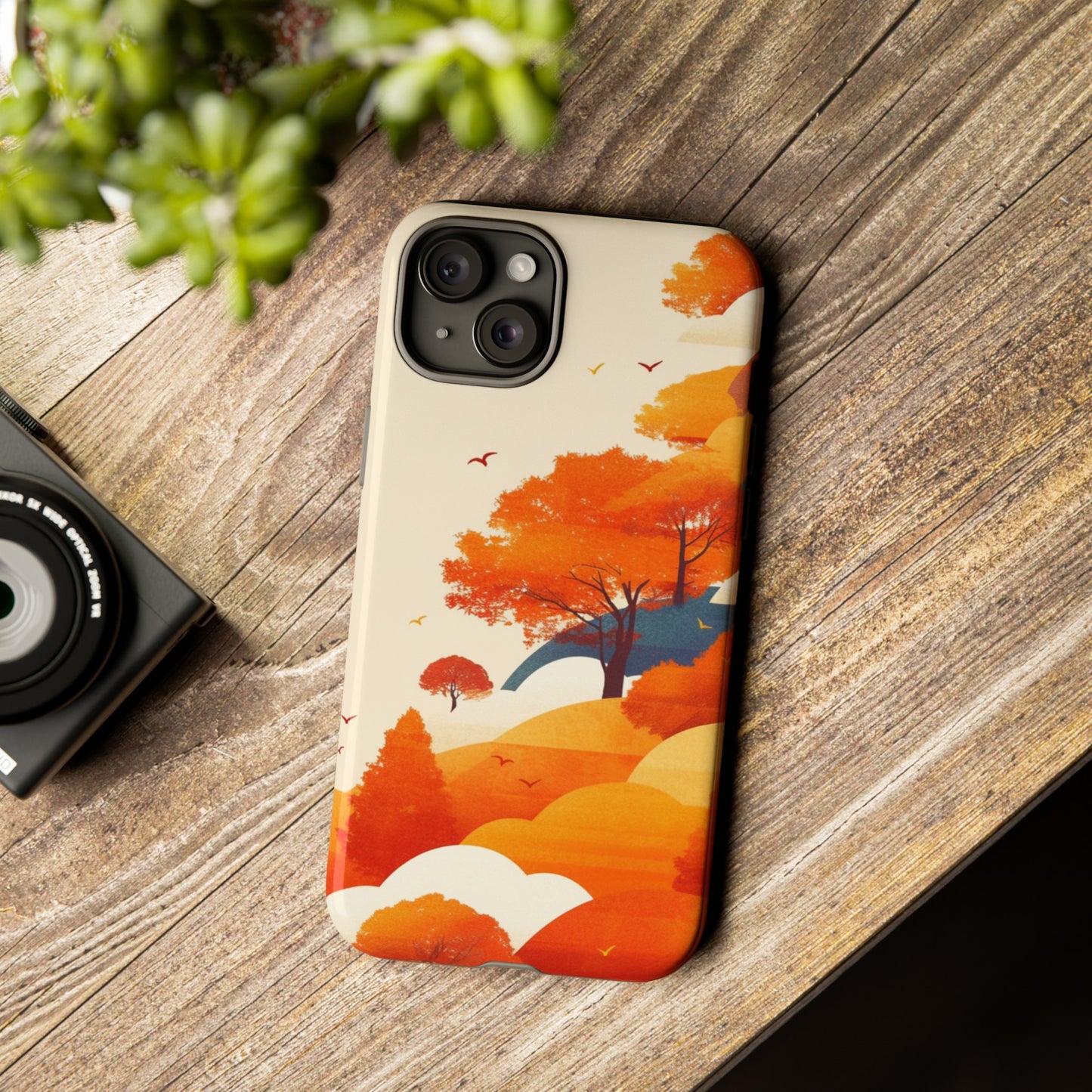 Orange Retro Landscape iPhone Case / Samsung Case