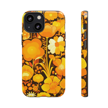 Retro Yellow Flower Patterns iPhone Case / Samsung Case