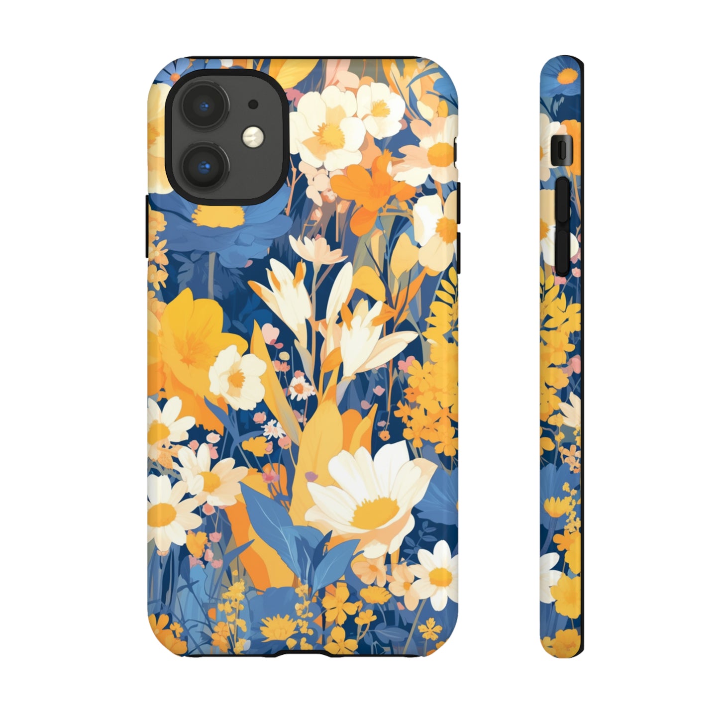 Wildflower Blooms, Abstract Retro Floral iPhone Case / Samsung Case