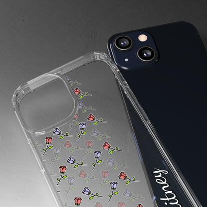 Custom Light Floral Pattern | Clear iPhone Case / Samsung Case