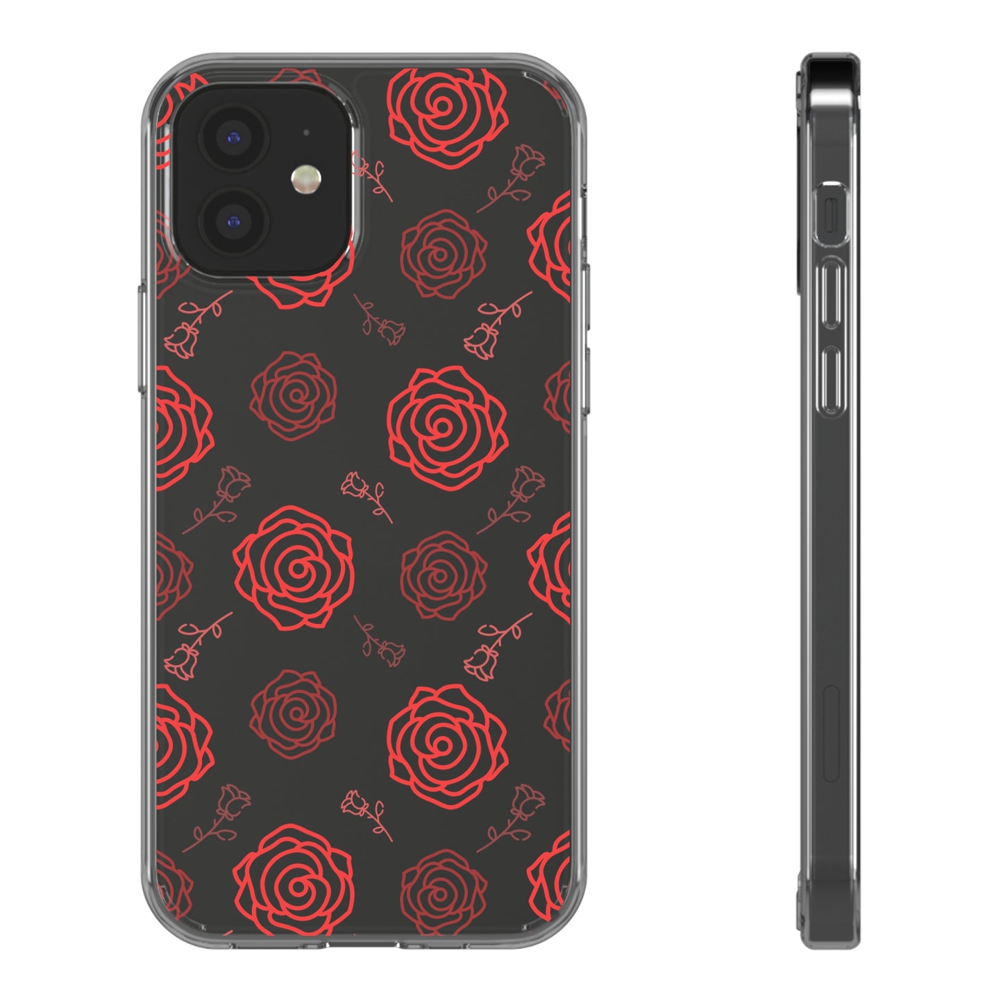 Thin Rose Pattern | Clear iPhone Case / Samsung Case