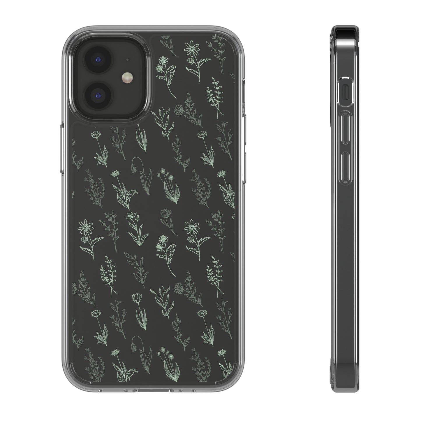 Lush Green Floral Sea | Clear iPhone Case / Samsung Case