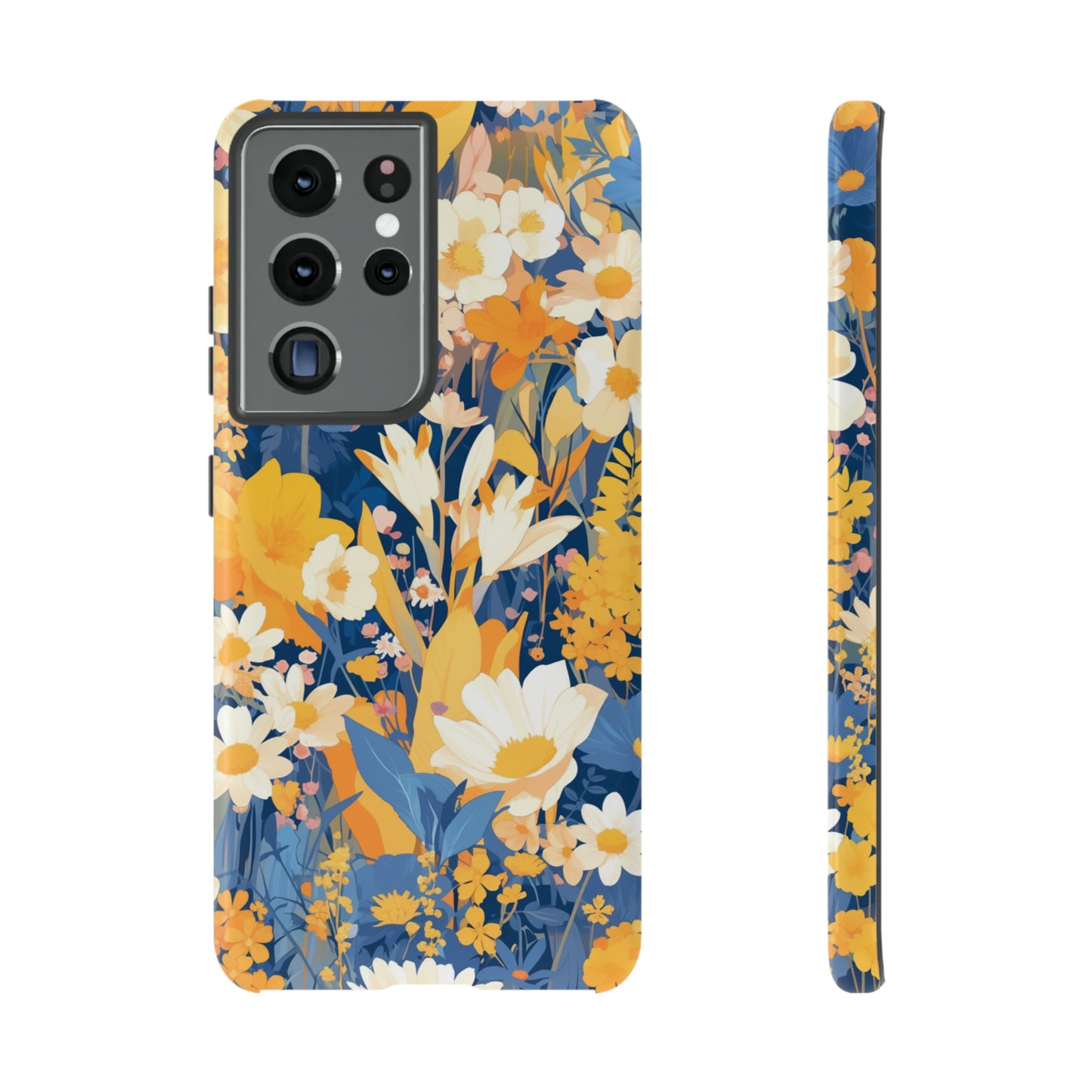 Wildflower Blooms, Abstract Retro Floral iPhone Case / Samsung Case