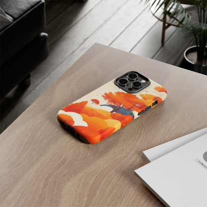 Orange Retro Landscape iPhone Case / Samsung Case