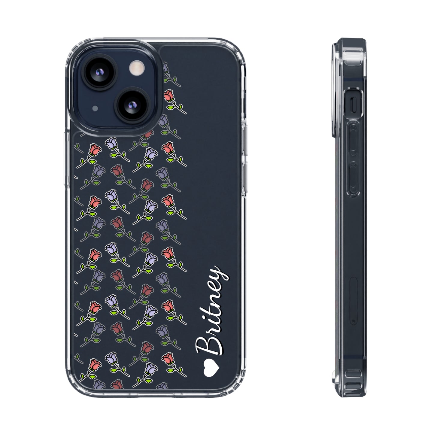 Custom Light Floral Pattern | Clear iPhone Case / Samsung Case