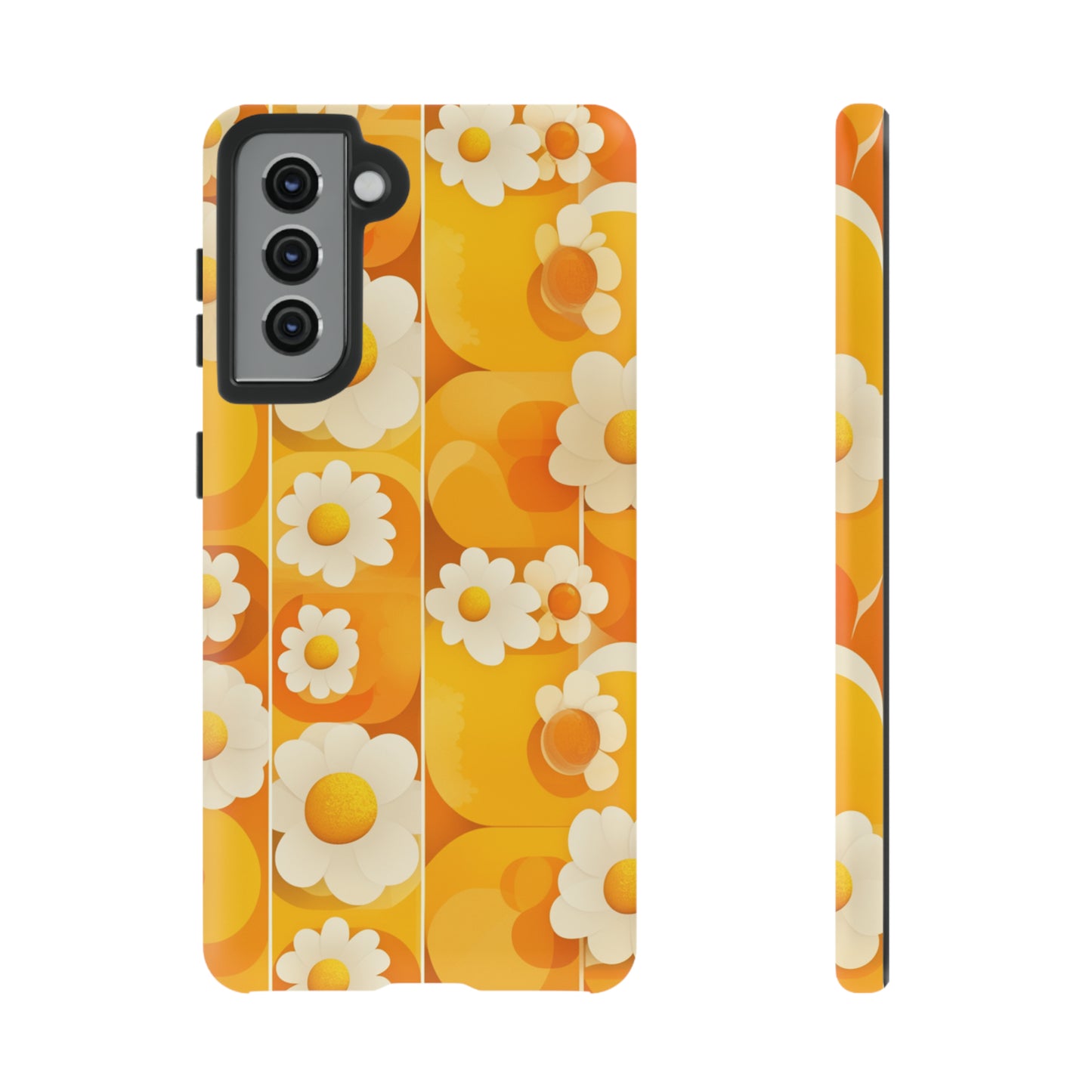 Yellow Floral Pattern Retro iPhone Case / Samsung Case