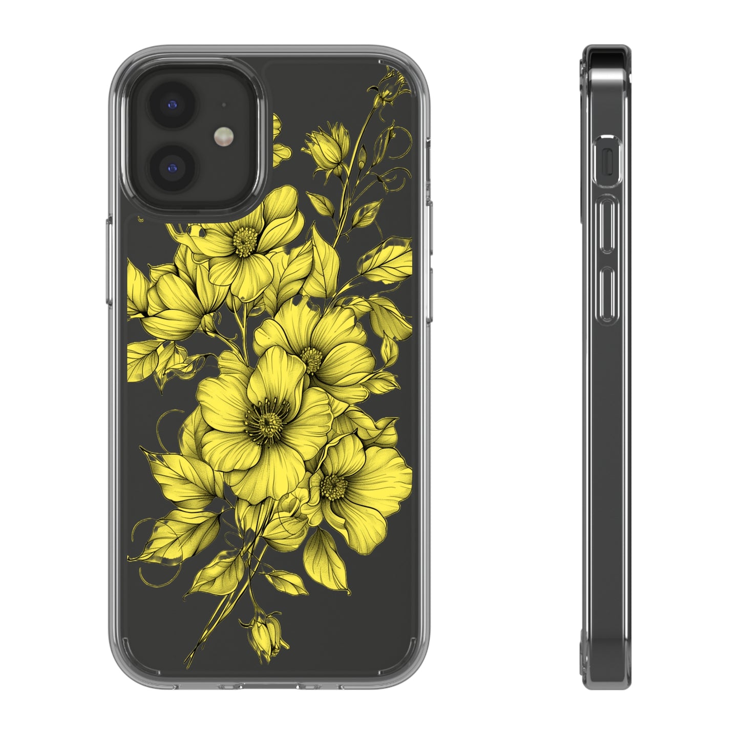 Pressed Yellow Flowers | Clear iPhone Case / Samsung Case