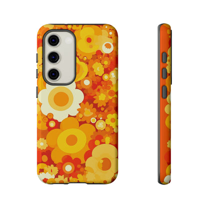 Big Bright Orange Abstract Floral iPhone Case / Samsung Case