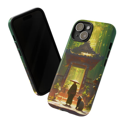 Vintage Japanese PandaTemple Aesthetic iPhone Case, iPhone 15 Pro Max 14 13 12 11 Mini, Samsung Galaxy S23 S22, Google Pixel 7 6 Pro