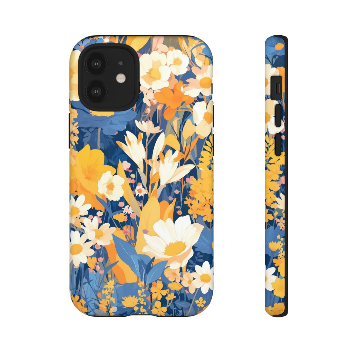 Wildflower Blooms, Abstract Retro Floral iPhone Case / Samsung Case