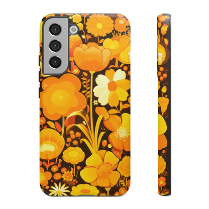 Retro Yellow Flower Patterns iPhone Case / Samsung Case