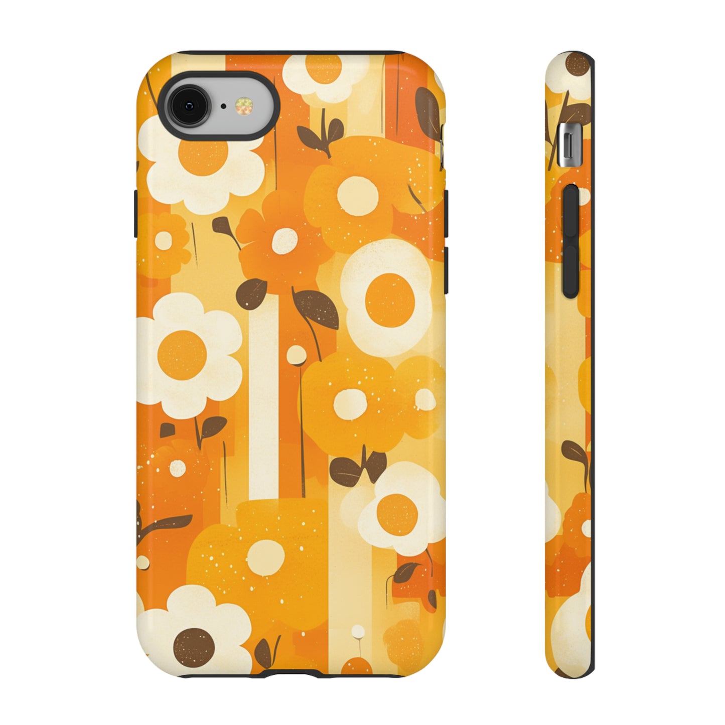 Retro 70s Abstract Flower Patterns iPhone Case / Samsung Case