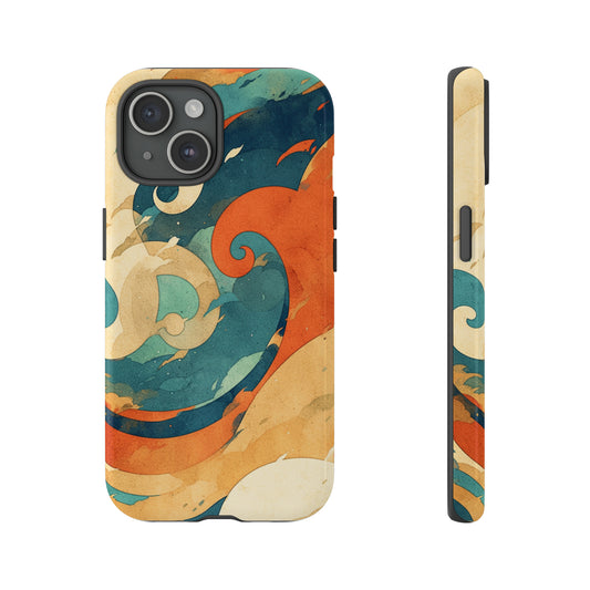 Simple Retro Wave Swirls iPhone Case / Samsung Case