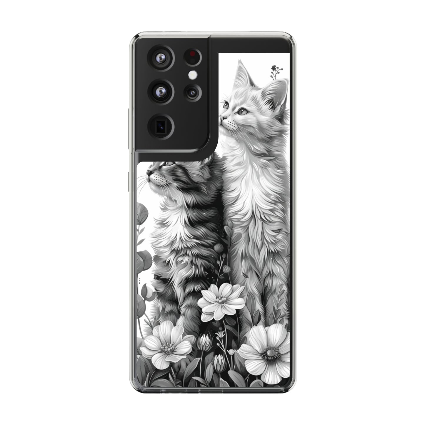 Kittens and Flowers | Clear iPhone Case / Samsung Case