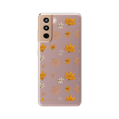 Yellow Flowers Pattern | Clear iPhone Case / Samsung Case