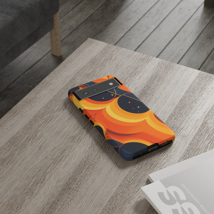 Orange & Black Groovy Patterns iPhone Case / Samsung Case