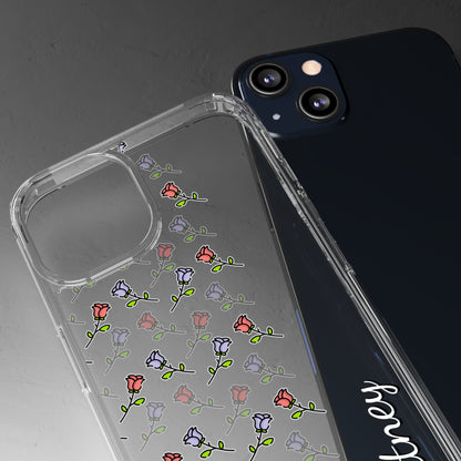 Custom Light Floral Pattern | Clear iPhone Case / Samsung Case