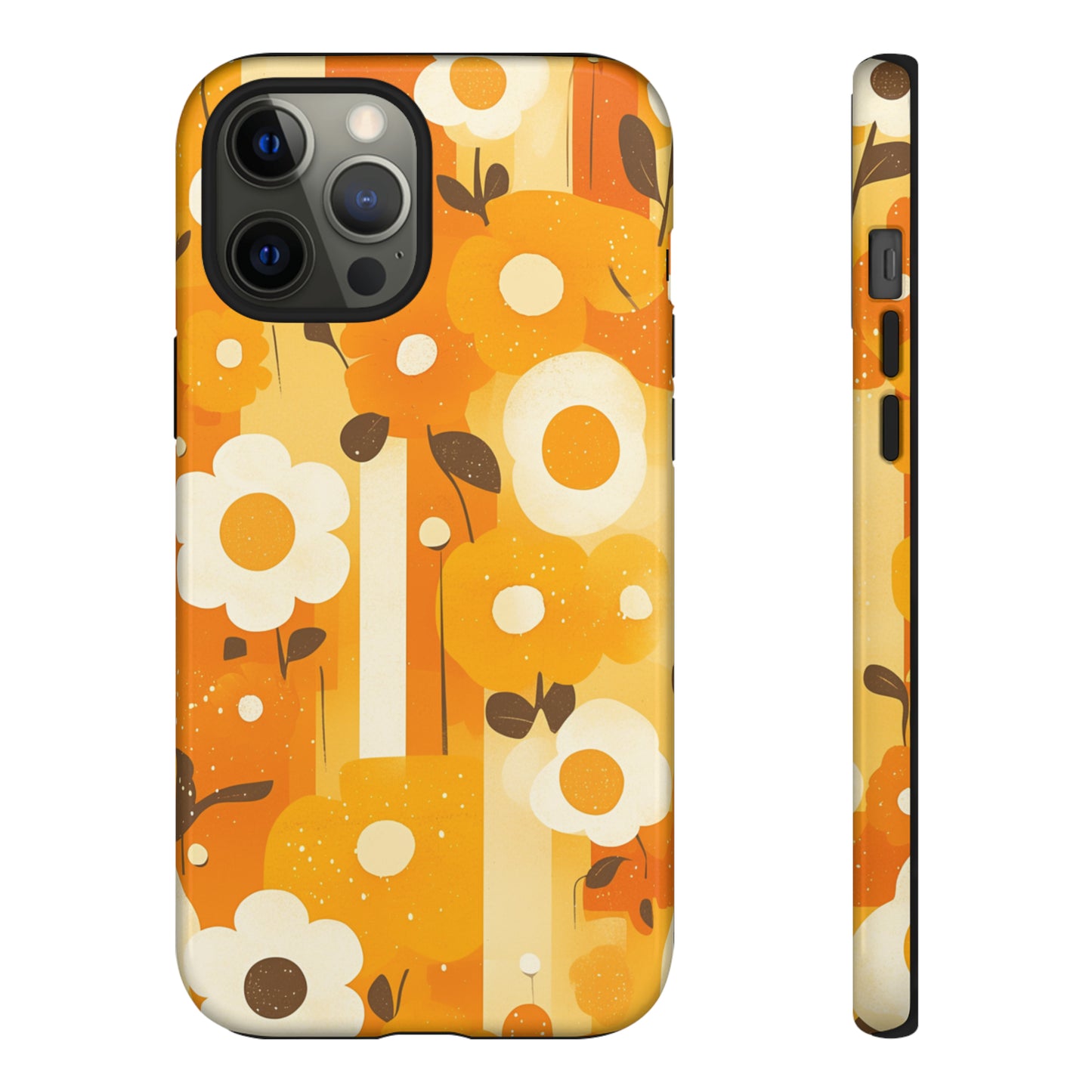 Retro 70s Abstract Flower Patterns iPhone Case / Samsung Case