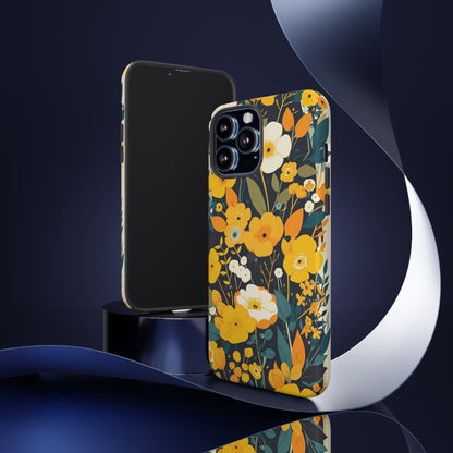 Retro Yellow Flowers iPhone Case / Samsung Case