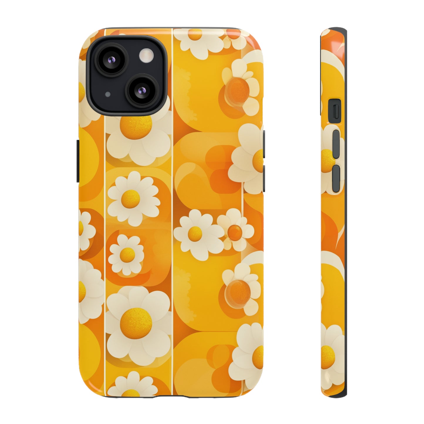 Yellow Floral Pattern Retro iPhone Case / Samsung Case