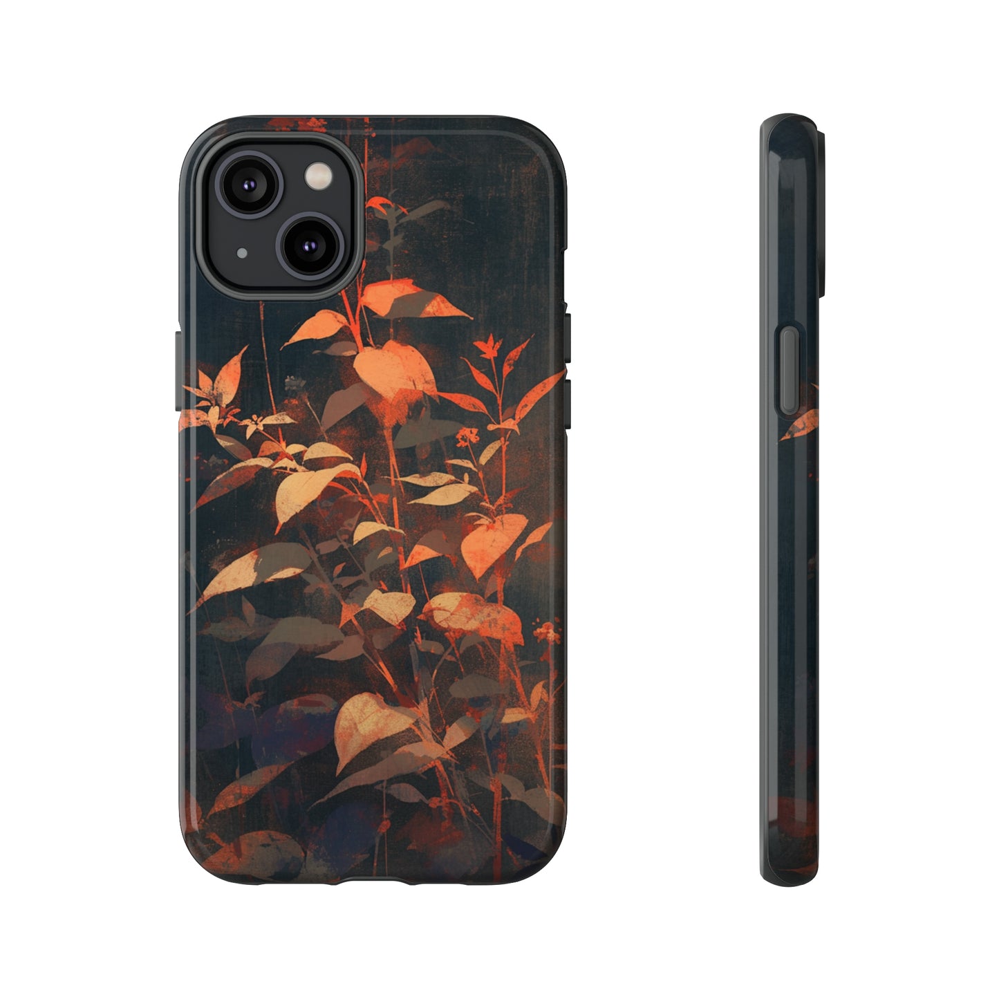 Black Blooms Wildflower iPhone Case