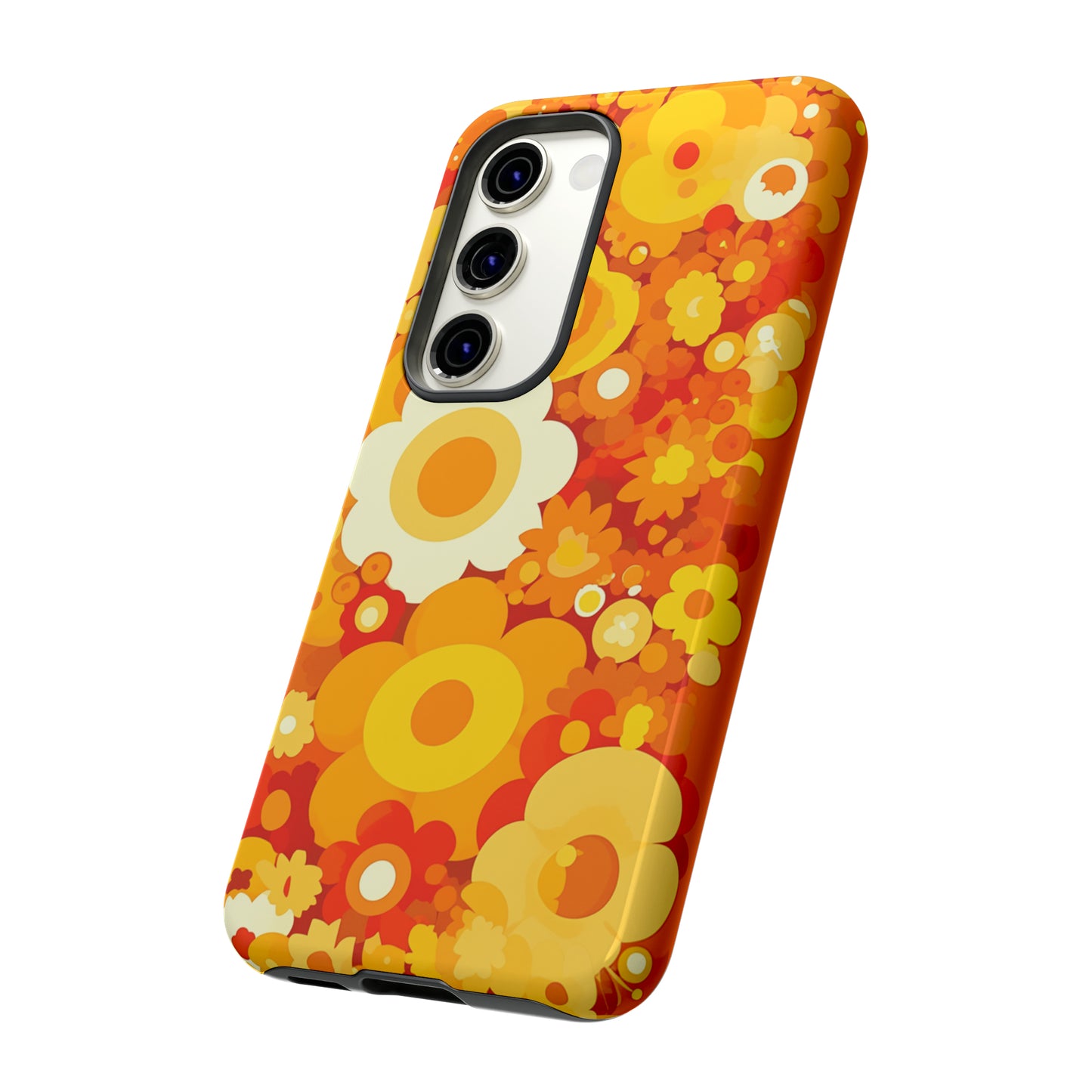 Big Bright Orange Abstract Floral iPhone Case / Samsung Case