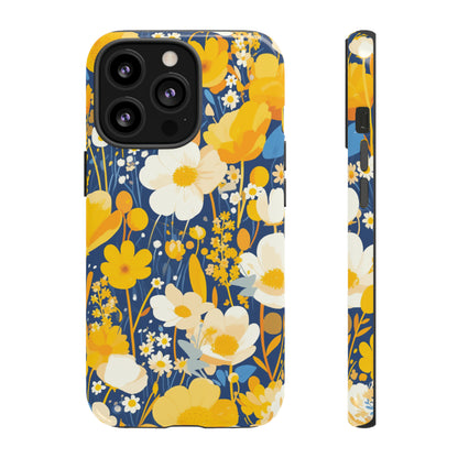 Wildflower Abstract Retro 70s iPhone Case / Samsung Case