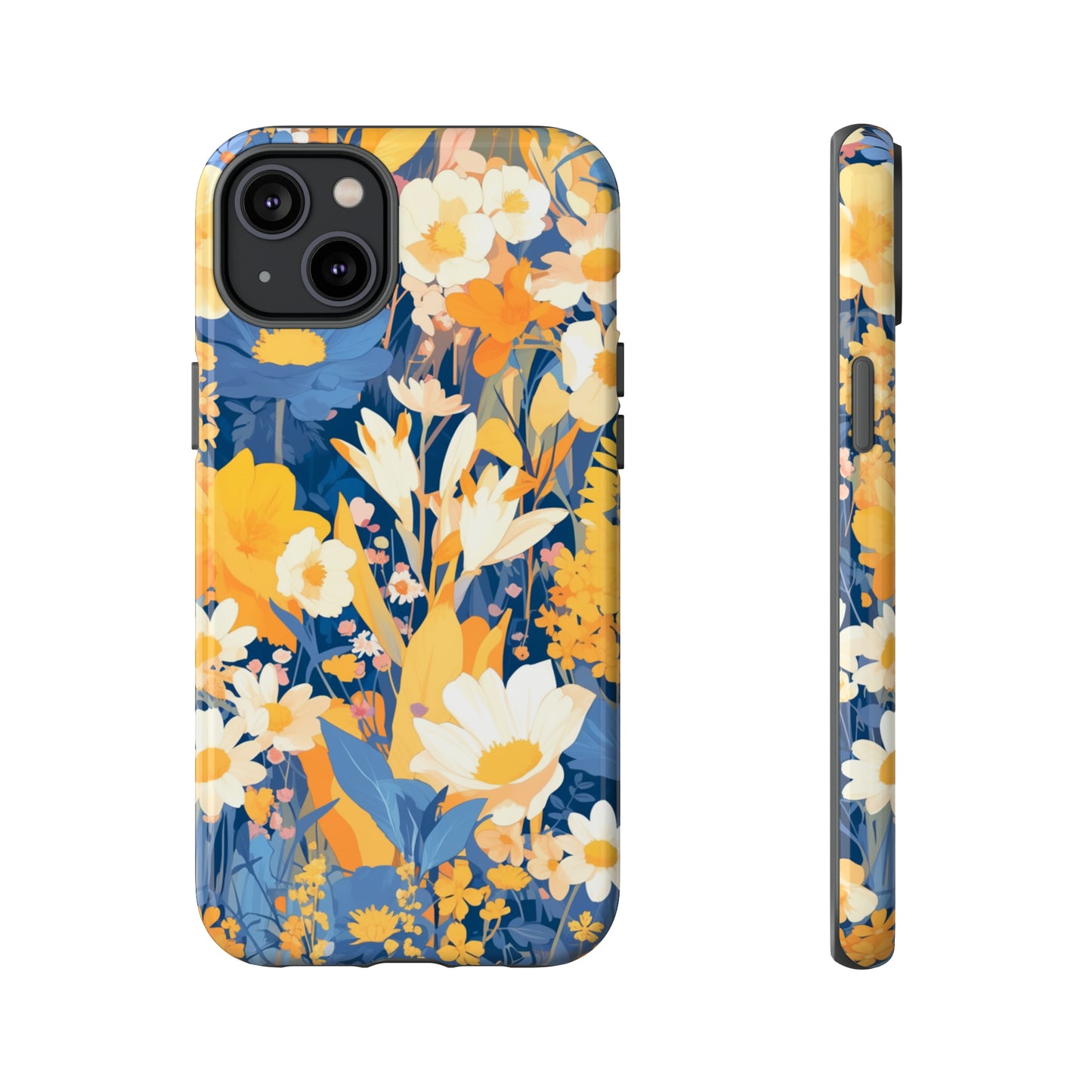 Wildflower Blooms, Abstract Retro Floral iPhone Case / Samsung Case