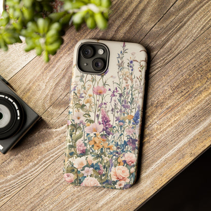 Tall Vintage Wildflowers iPhone Case / Samsung Case