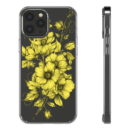 Pressed Yellow Flowers | Clear iPhone Case / Samsung Case