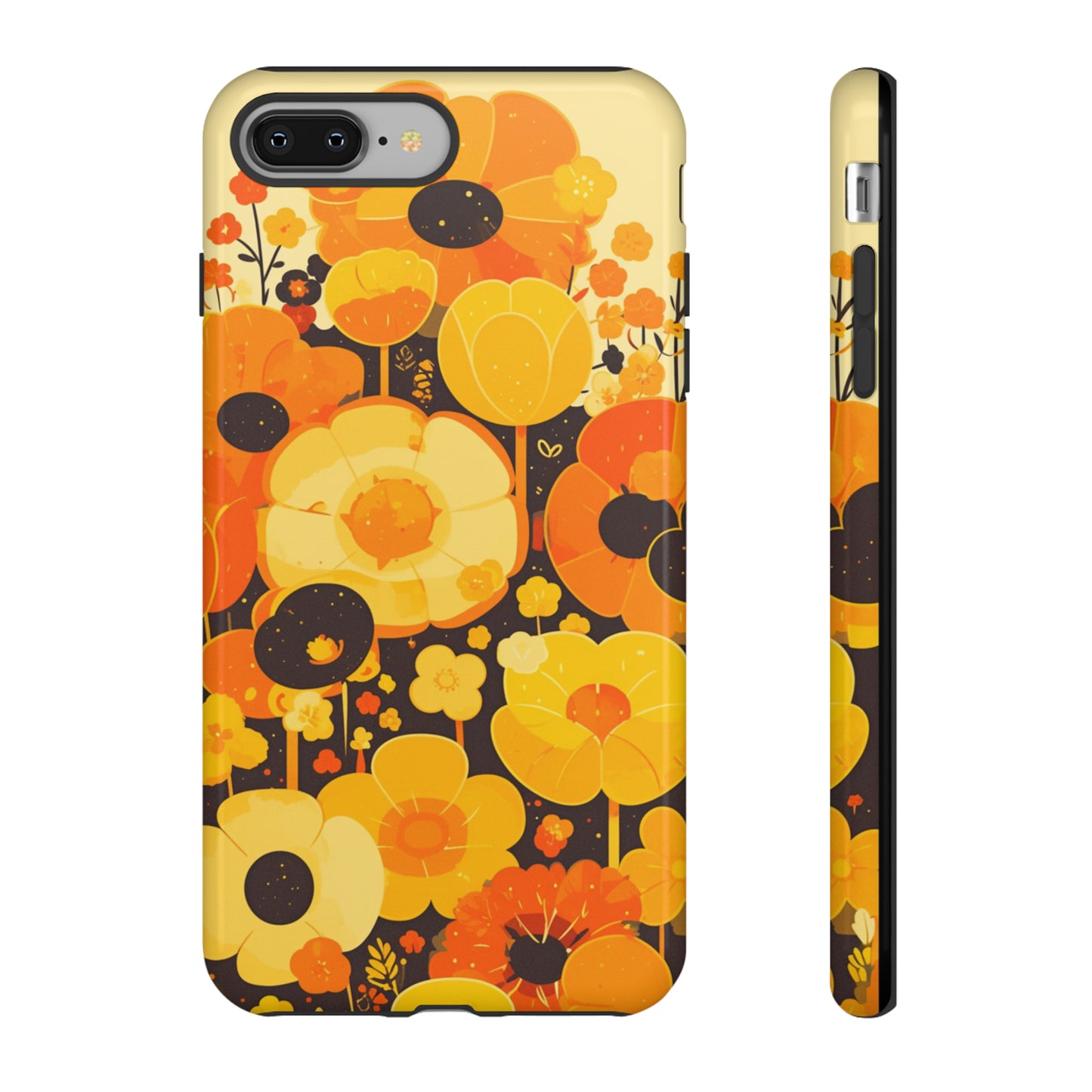 Retro Floral Pattern Illustrations iPhone Case / Samsung Case, Gift for Floral Lovers, Gift for Her