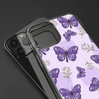 Purple Butterflies | Clear iPhone Case / Samsung Case