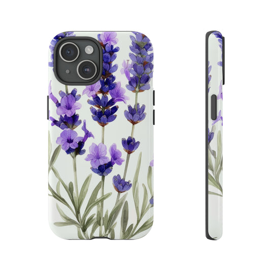 Lavender Blooms Tall Wildflower Phone Case, Floral iPhone Case, Aesthetic Phone Case, Spring iPhone Case, Botanical Aesthetic