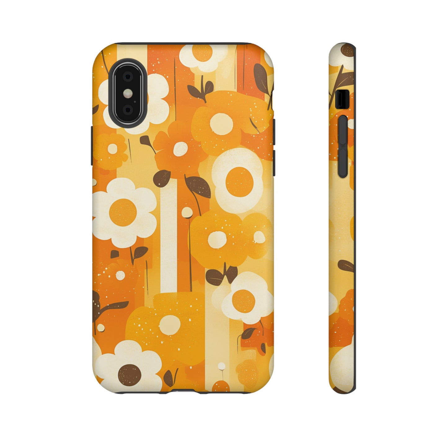 Retro 70s Abstract Flower Patterns iPhone Case / Samsung Case