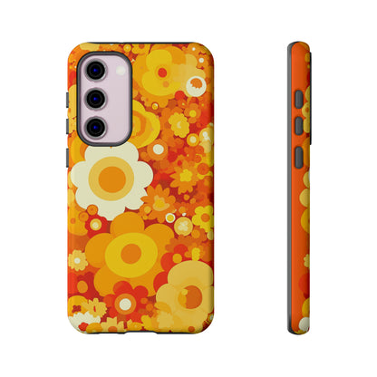 Big Bright Orange Abstract Floral iPhone Case / Samsung Case