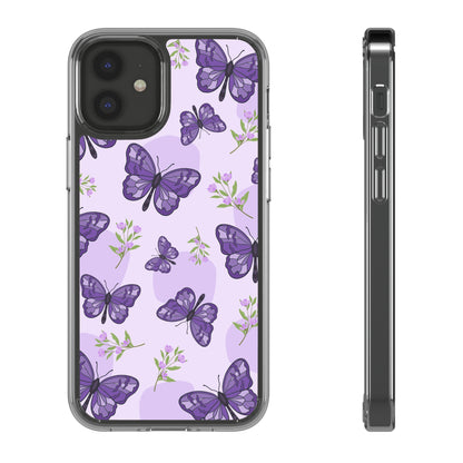 Purple Butterflies | Clear iPhone Case / Samsung Case