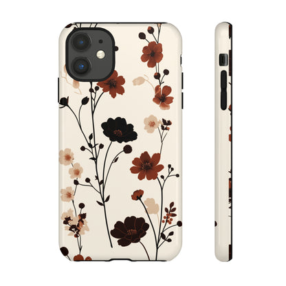 Minimalistic Tall Wildflowers iPhone Case