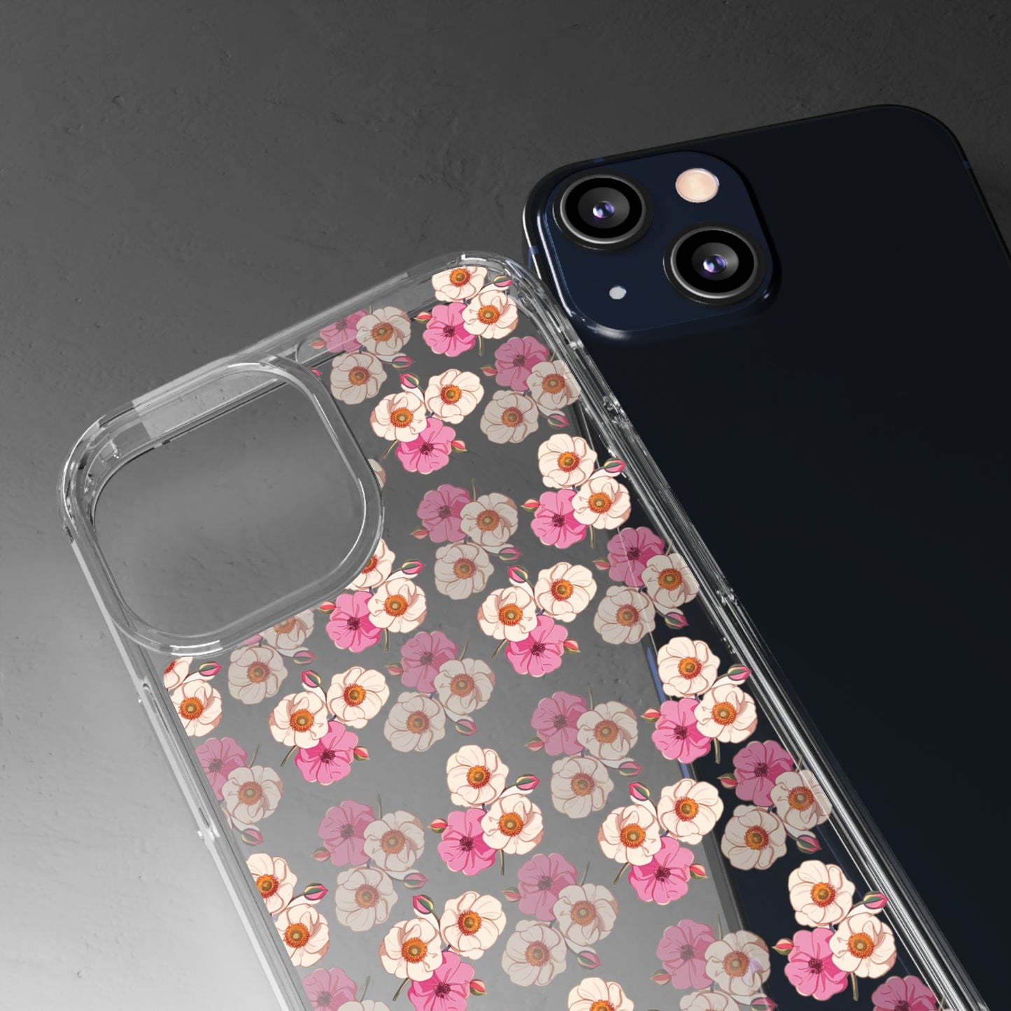 Pink Garden Pattern | Clear iPhone Case / Samsung Case