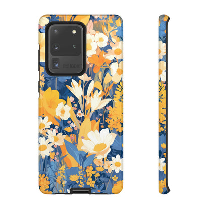 Wildflower Blooms, Abstract Retro Floral iPhone Case / Samsung Case