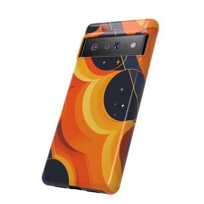 Orange & Black Groovy Patterns iPhone Case / Samsung Case