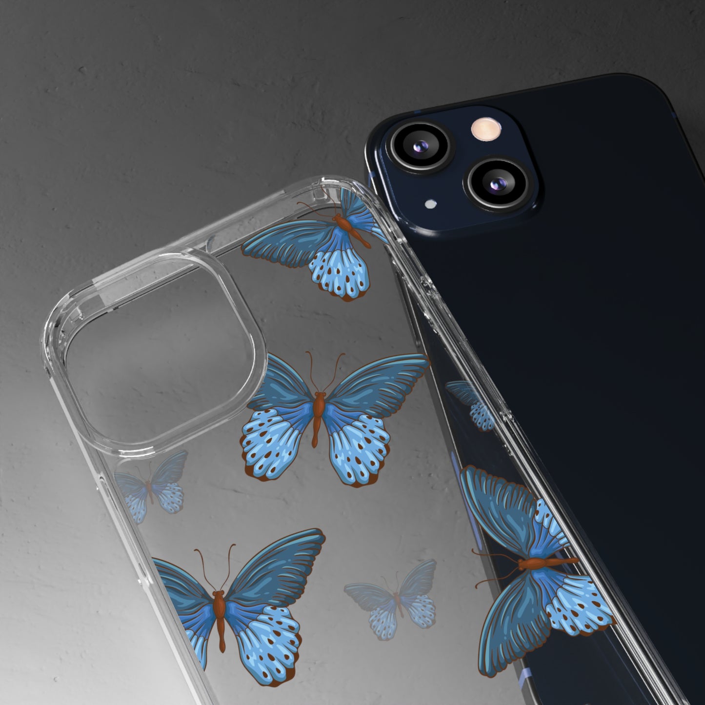 Blue Butterfly | Clear iPhone Case / Samsung Case