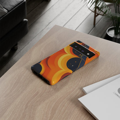 Orange & Black Groovy Patterns iPhone Case / Samsung Case