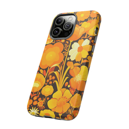 Retro Yellow Flower Patterns iPhone Case / Samsung Case