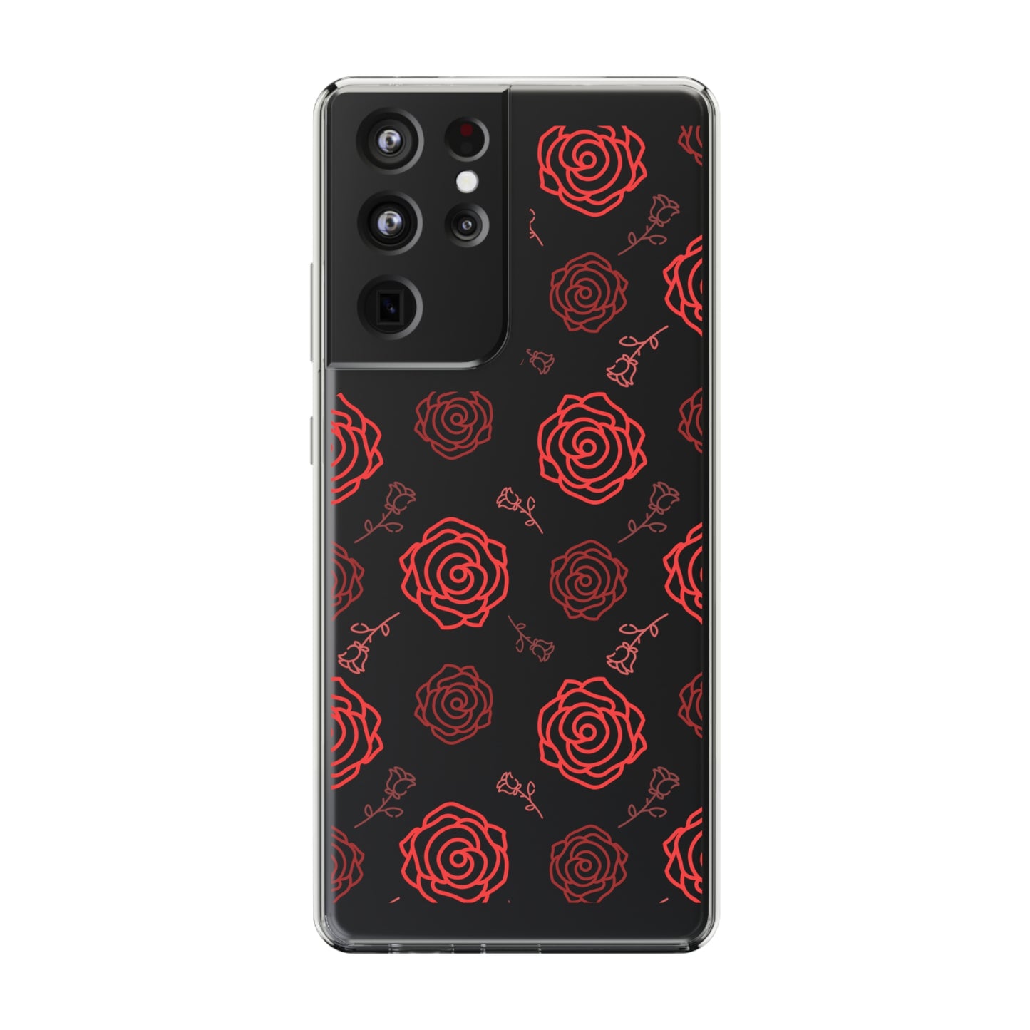 Thin Rose Pattern | Clear iPhone Case / Samsung Case